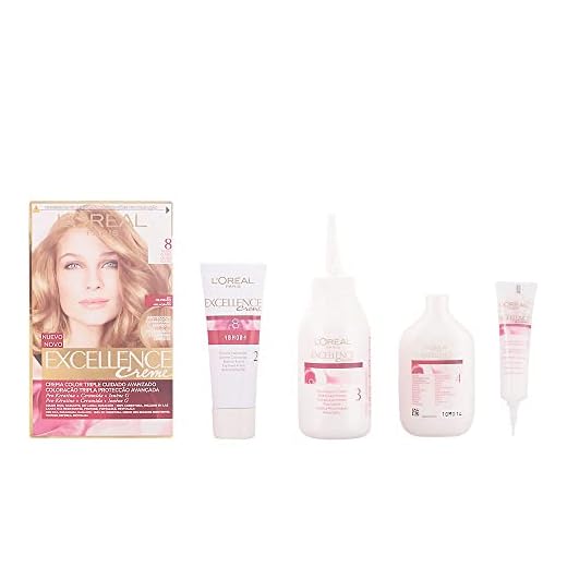 L'Oreal Paris Excellence Coloración Crème Triple Protección, Tono: 8 Rubio Claro