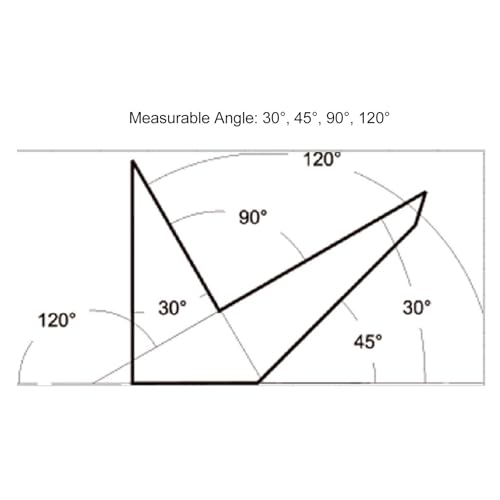 Équerre à onglets multi-angles AUNMAS en acier au carbone pour mesures de menuiserie 30 45 90 120 - 2