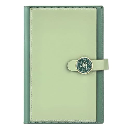 Carnet Business vert pour réunions de travail avec grande poche de rangement intégrée