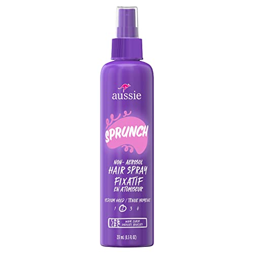 Aussie Sprunch Non-Aerosol Hair Spray for Curly Hair and Wavy Hair, 8.5 fl oz