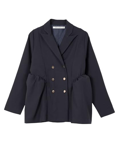 [神戸レタス] ジャケット ダブルボタン ペプラムジャケット ペプラム テーラード レディース ジャケット 春服 [K1355] M ネイビー - KOBE LETTUCE(コウベレタス) - 商品画像