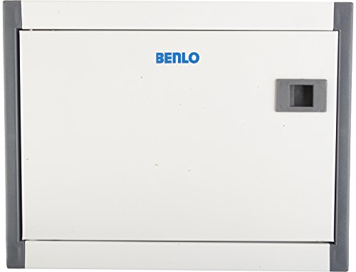 Benlo Metal 12 Way Single Phase Neutral Double Door MCB Distribution Board (White)