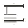 Ibergrif MK34052 Portarrollos Baño Autoadhesivo, Soporte Colgador, Acero Inoxidable, Redondo, Cepillado #1
