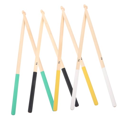 4 pares de baquetas de maple para práctica de batería miniatura 1