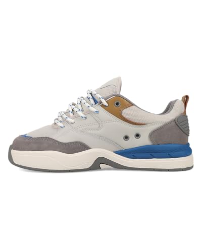 DC Men's Ascend Skate Shoe, Grey/TAN/Blue, 14