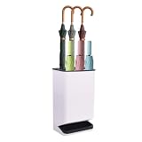 STRSCLOT Umbrella Storage - Space Saving Waterproof Umbrella Rack with Six Slots and Removable Water Tray - Anti Skid Umbrella Holder for Entry
