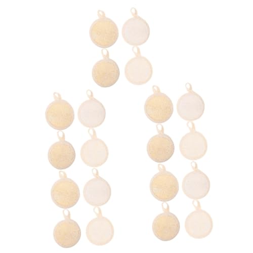 Tampon exfoliant visage en coton et lin | Lot de 20 pads de gommage