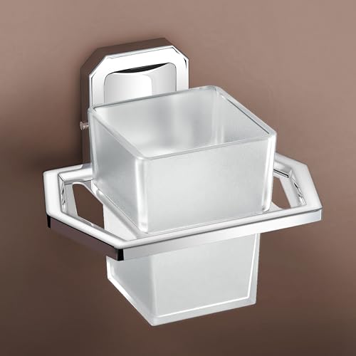 Image of Plantex (Primax) 304 Grade Stainless Stee Tumbler Holder for Bathroom /Tooth Brush Holder /Bathroom Accessories Pack of 1, Cute (Chrome)