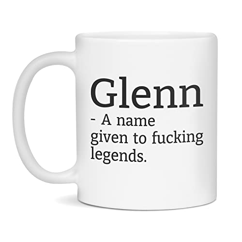 Funny Glenn Mug, Glenn Name Mug, Glenn Coffee Mug, 11-Ounce White