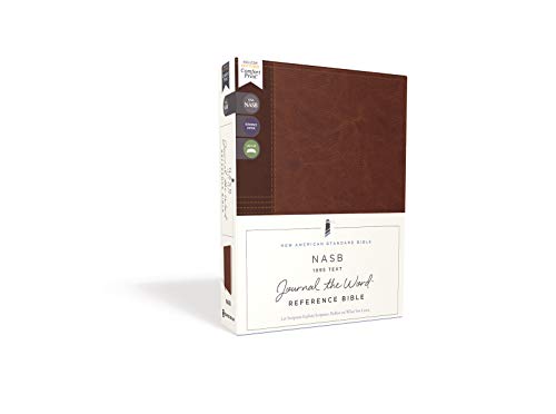 Image of NASB, Journal the Word Reference Bible, Leathersoft over Board, Brown, Red Letter, 1995 Text, Comfort Print: Let Scripture Explain Scripture. Reflect on What You Learn.