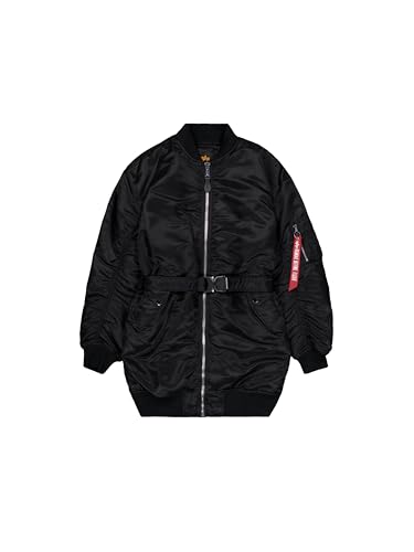 MA-1 Long Alpha Industries veste bomber longue noire pour femme taille XS