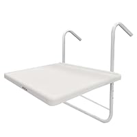 Jocca Tavolino Pieghevole Per Divano - Regolabile In Altezza, 3 Posizioni, Bianco