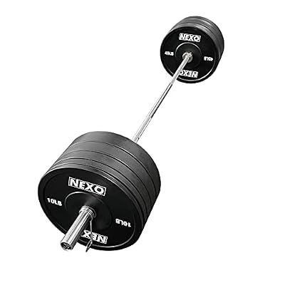 NEXO Matte Black Rubber Bumper Plates - Premium Matte Finish Sets or Pairs Cross Training Weight Plates