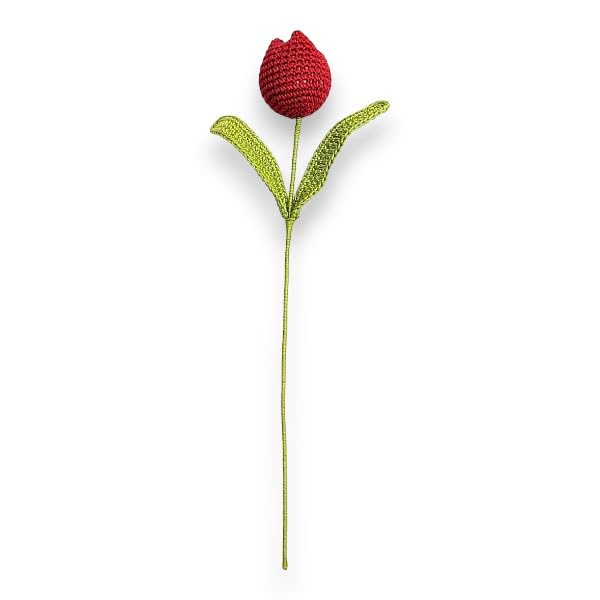 Happy Threads| Charming Tulips,(Red) Eco-Friendly Handcrafted Single Stem Crocheted Flowers - Child-Safe, Lead-Free, Sustainable Decor & Gift Solution (B0D7MHNTPG) Amazon Price History, Amazon Price Tracker
