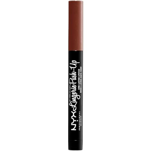 NYX PROFESSIONAL MAKEUP Lip Lingerie Push-Up Long Lasting Plumping Lipstick - Teddy (Warm Rich Brown)