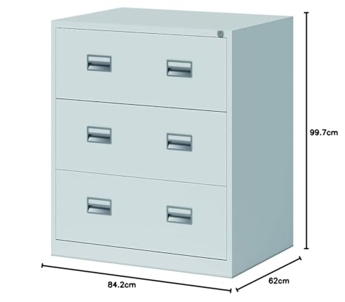 BISLEY Hängeregistraturschrank ECO, doppelbahnig, DIN A4, 3 HR-Schubladen, Farbe lichtgrau