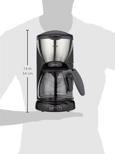 Braun KF 570/1 Libera installazione Semi-automatica Macchina da caffè con filtro 10tazze Nero, Acciaio inossidabile macchina per caffè