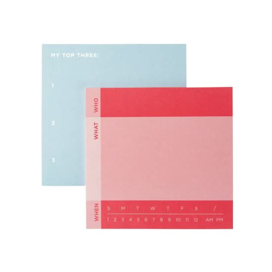 Post-it Uwagi dotyczące produktywności: 7,4 cm. Szerokość/Różne (różowy, niebieski) / 2-pak