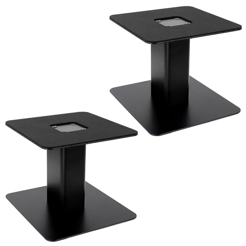 Supports de haut-parleurs de bureau robustes en métal avec base plate lourde et stable