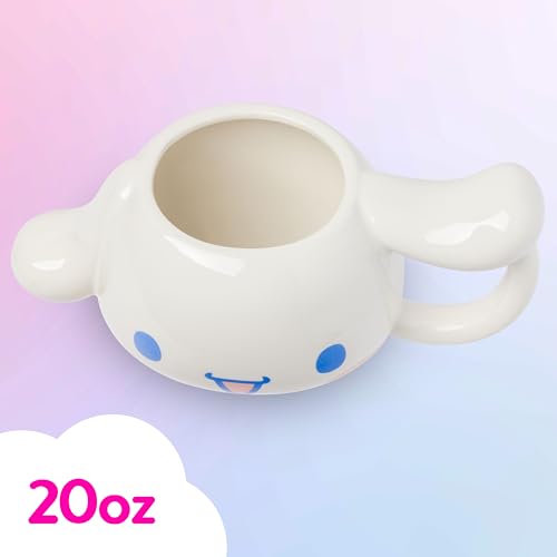 Image of Silver Buffalo Sanrio Hello Kitty and Cinnamoroll, 3D Sculpted Mug, 20oz