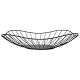 Homoyoyo Metal Fruit Basket for Kitchen Counter Black Fruit Bowl for Table Centerpiece