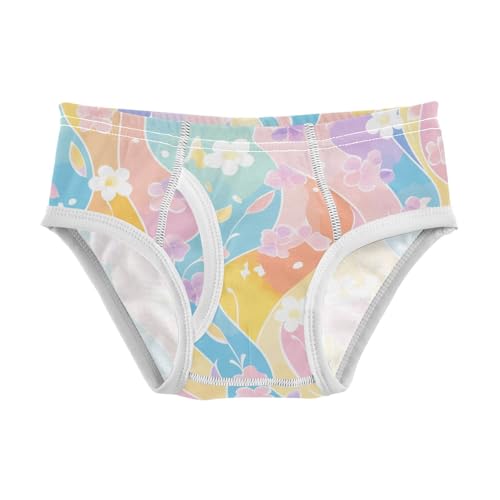 KLL Autmun Trendy Floral Pattern Toddler Boys Comfort Briefs Cute Undies