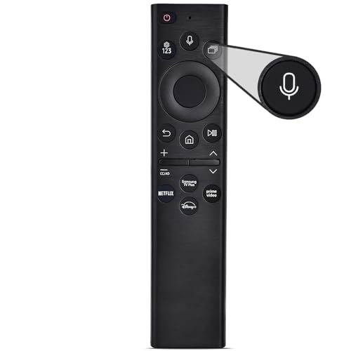 Voice Remote for Samsung Smart TV,Replacement Control Compatible with BN59-01385A,AAA Battery Version,for Most 2018 to 2024 Samsung Crystal/UHD/QLED/Frame/QLED/ 4K 8K Smart TVs,2 Year Warranty