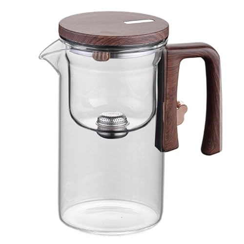 Tetera de Vidrio, Tetera con Infusor - Tetera Infusora De Té Multiusos Tetera Infusora De Té - Práctico hervidor de té con infusor, tetera más empinada para el hogar, empresas y tiendas