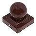 Metal Fence Post Caps Round / Ball 75mm x 75mm Protector Cover Brown 12pc