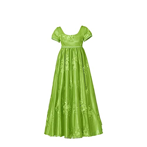Penelope Featherington Costume Regency Dress Women's Green Tea Gown - M