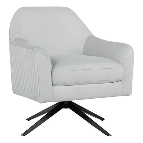 Sillón giratorio Terciopelo Gris claro