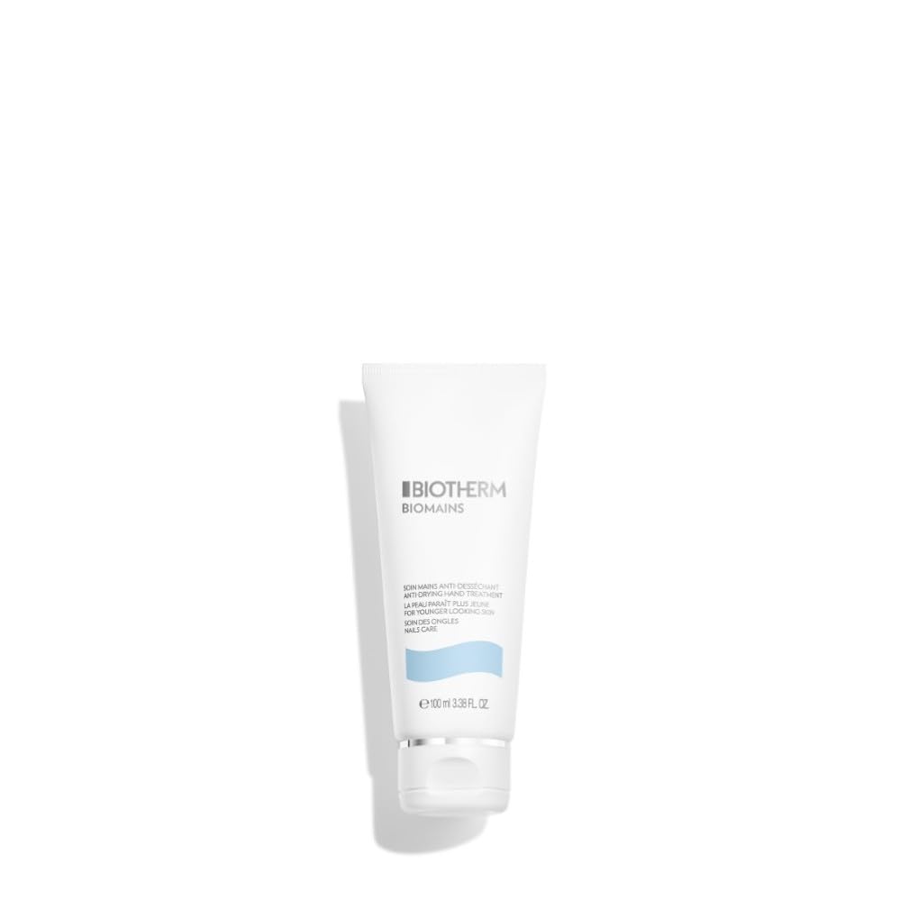 BIOTHERM Biomains, Crema Anti-Età per Mani e Unghie, Pelle dall'Aspetto Ringiovanito, Texture Soffice e Leggera, Con Life Plankton, Vitamina E e Pantenolo, Crema Mani, 100 ml