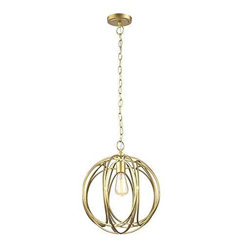 Suspension cage E27 en métal noir style rétro vintage pour déco salon et salle à manger