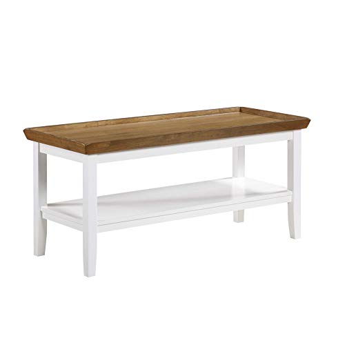 Convenience Concepts Ledgewood Coffee Table, Driftwood / White