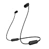 Sony Wi-C200B Draadloze In-Oordopjes, Accuduur 15 Uur, Voice Assistent, Magnetische Oordopjes, Geïntegreerde Headset-Functie, Zwart