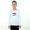 Camisa Manga Longa Juvenil Umbro Basic UV, Branco, 10 Anos