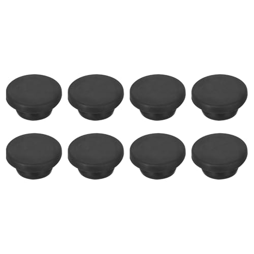 Image of MECCANIXITY 8pcs T-Shaped Silicone Plugs 23mm 7 /8 Inch Dia Snap in Plug Hole Seal Cover Round Rubber Stopper for Kitchen Rubber Bulkheads Waterproof Sealing Plugs Black