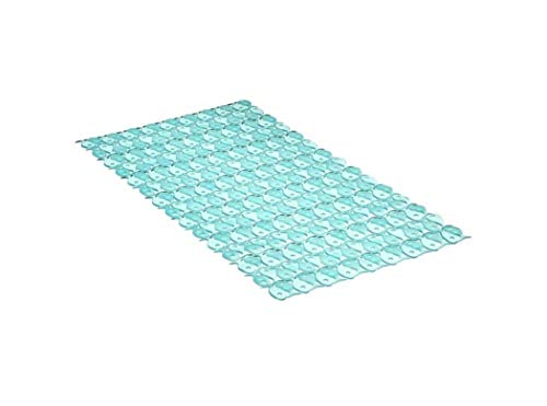TATAY 5510203 - Alfombra antideslizante para ducha o ba�era con dise�o de peces, 70 x 36, turquesa transl�cido