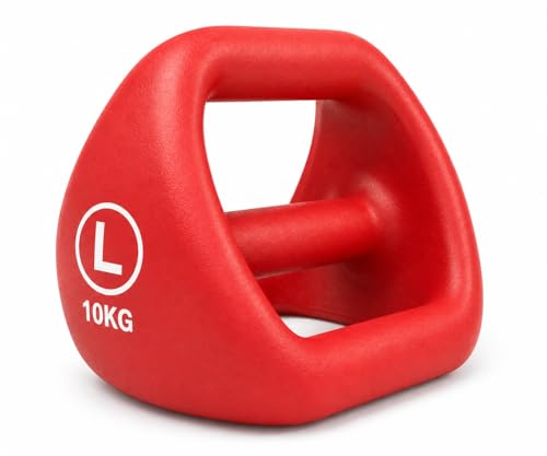 Image of Kakss 4BELL Multipurpose Gym Equipment 4-in-1 Dumbbell, Kettlebell, Push-Up Bar & Med Ball, Compact Home Workout Tool for Men & Women,(ONE PIECE) (10kg Red)
