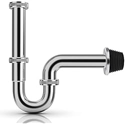 Sifon Corrugado Para Fregadero Omasi Sifón universal de acero inoxidable para fregadero, sifón de lavabo, trampa de drenaje de 31,75 mm (1 ¼ pulgadas) x 32 mm, desagüe de ajuste perfecto, sifón para lavabo
