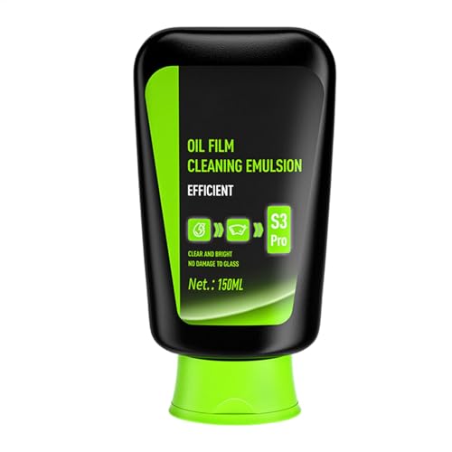 Potente detergente per parabrezza e rimozione olio, 150 ml, rimuove grasso e macchie, mantiene il parabrezza trasparente e pulito, ideale per vetri auto e veicoli