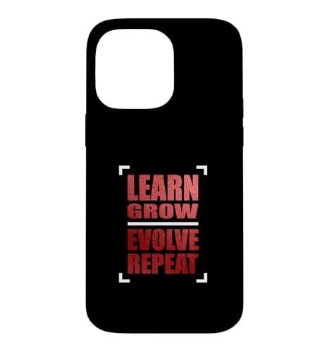 �}���[�� ���b�h �o�[�K���f�B Learn Grow Evolve Repeat �o�[�K���f�B �X�}�z�P�[�X iPhone 14 Pro Max �p