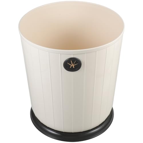 Caneca de basura vintage de 12 litros color crema