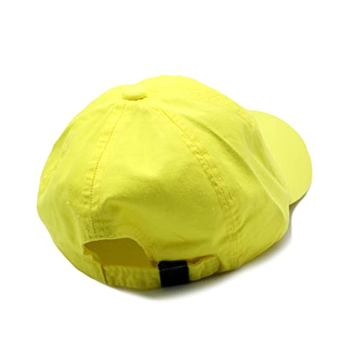 Boné Infantil Sarja Lavado Liso De 2 A 7 Anos (Amarelo)