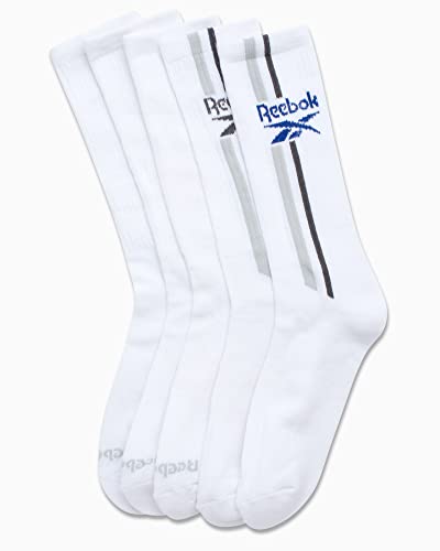 Reebok Mens Crew Socks - Moisture Wicking Athletic Cushioned Socks, 5 Pack - image 4
