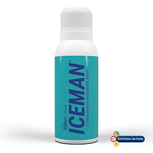 Image of Helium For Men Classic Deodorants (Iceman, 100 ml.) Citrus Sporty Body Spray. Long Lasting Masculine Fragrance.