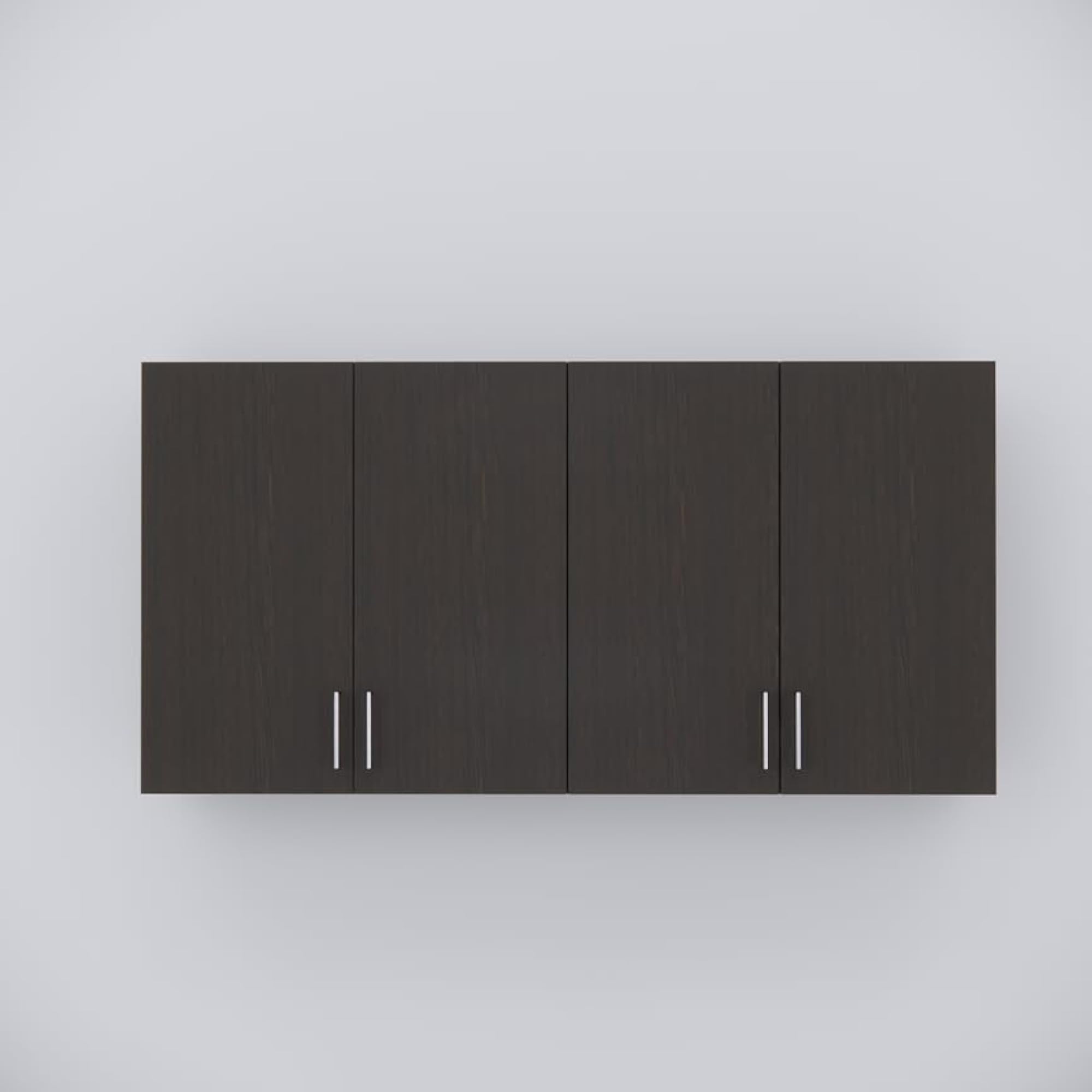 4-Door Wall Cabinet, Chiyoda Wenge Engineered Wood Storage