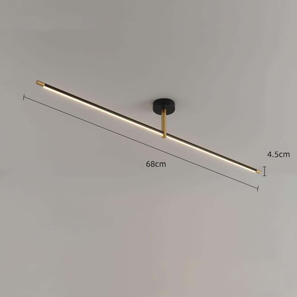 LTBFDDC Modern Linear Ceiling Lamp Tricolor LED Ceiling Sconce Minimalist Long Bar Semi Flush Mount Hanging Light Close-to-Ceiling Lights for Living Room Bedroom Dining Room