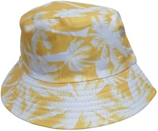 كاب عميق عصرية بطبعة أشجار النخيل، قبعة شمس صيفية قابلة للطي ومناسبة للجنسين، مثالية للأنشطة الخارجية والشاطئ