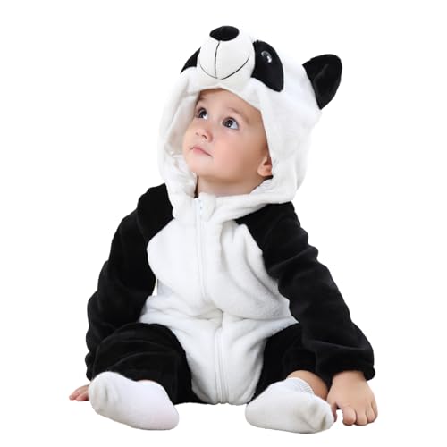 FHSFDZSW Unisex Panda Baby Costume,Baby Flannel Animal...